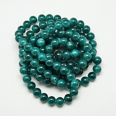 Baking Paint Crackle Glass Bead Strands X-DGLA-Q023-8mm-YS40-1