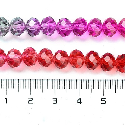 Transparent Painted Glass Beads Strands X1-DGLA-A034-T8mm-A24-1