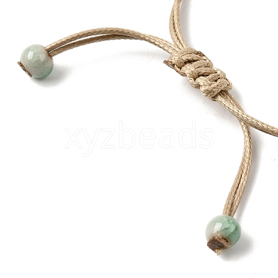 Adjustable Handmade Porcelain Flower Beads Braided Beads Bracelets WGFB2A7-09-1
