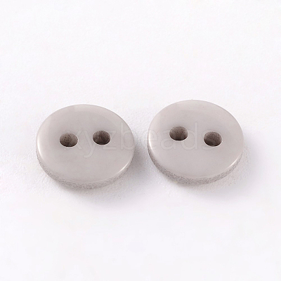 2-Hole Flat Round Resin Sewing Buttons for Costume Design BUTT-E119-14L-05-1