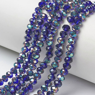 Electroplate Glass Beads Strands EGLA-A034-T4mm-J07-1