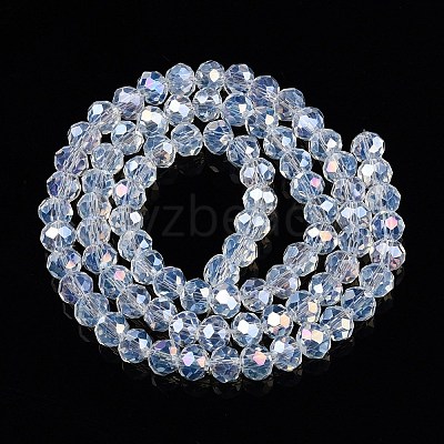 Electroplate Glass Beads Strands X-EGLA-A044-J6mm-B06-1