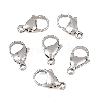 Tarnish Resistant 304 Stainless Steel Lobster Claw Clasps STAS-G035-H-1