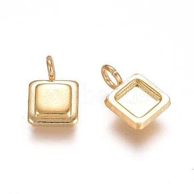 304 Stainless Steel Pendant Cabochon Settings STAS-F222-024G-1