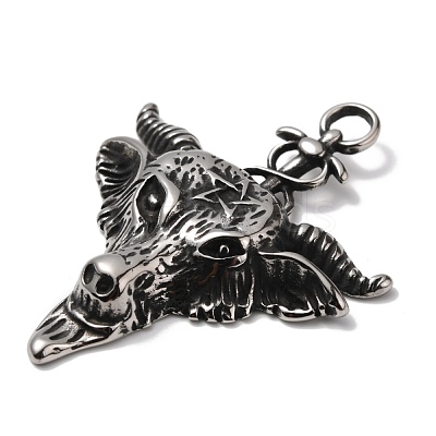 304 Stainless Steel Big Pendants STAS-L262-15AS-1