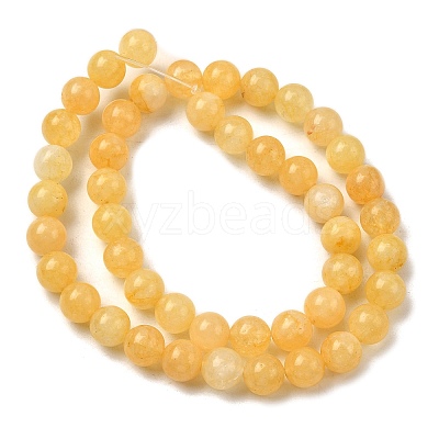 Natural Dyed White Jade Beads Strands G-M402-C03-25-1