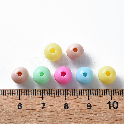 Opaque Acrylic Beads X-MACR-S370-C8mm-M1-1