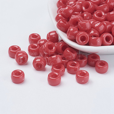 Opaque Acrylic European Beads LS-X-PL338-5-1