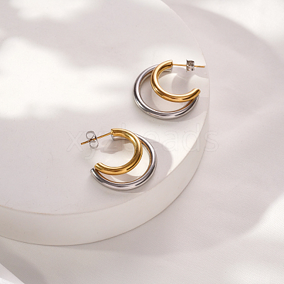 304 Stainless Steel Stud Earrings for Women DQ1821-1