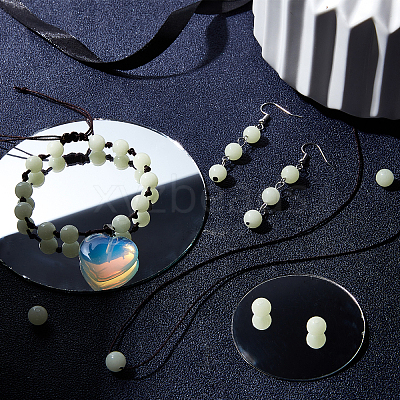 150Pcs Synthetic Luminous Stone Beads Strands G-PH0019-18-1