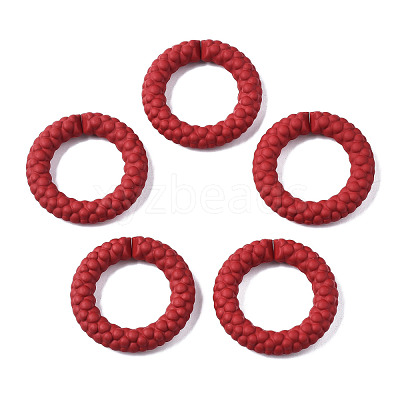 Spray Painted CCB Plastic Linking Rings CCB-Q091-010E-1