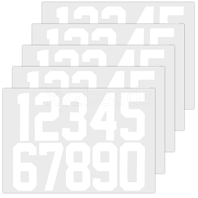 Number 0~9 PET Self-Adhesive Reflective Mailbox Stickers DIY-WH20010-26B-01-1