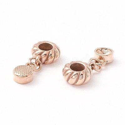 304 Stainless Steel European Dangle Charms STAS-M298-16RG-1