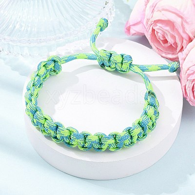 7 Inner Cores Polyester & Spandex Cord Braided Bracelets for Men Women BJEW-JB12571-03-1