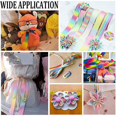 Polyester Grosgrain Ribbon OCOR-WH0105-090B-1