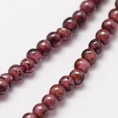 Natural Garnet Beads Strands X-G-N0213-04-2mm-1