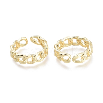 Brass Cuff Rings RJEW-F103-02-G-1