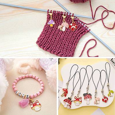 Alloy Enamel Pendant Decoration HJEW-SW00022-01-1