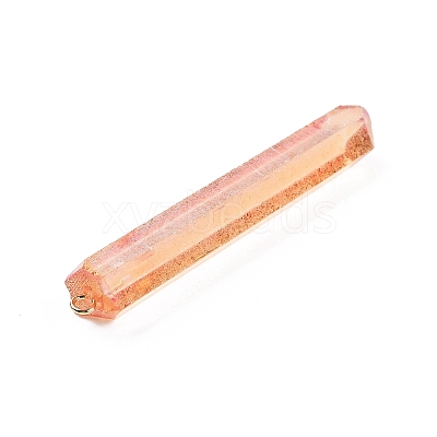 Electroplated Natural Quartz Pendants G-P315-B01-12G-1