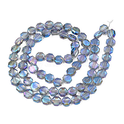Electroplate Translucent Glass Beads Strands X-EGLA-N002-27-D03-1
