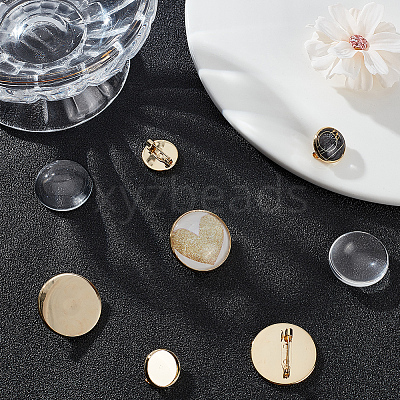 DIY Blank Dome Brooch Making Kit DIY-BBC0001-37-1