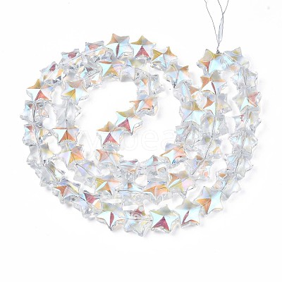Electroplate Glass Beads Strand EGLA-S188-18-B03-1