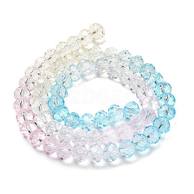 Transparent Painted Glass Beads Strands X1-DGLA-A034-T6mm-A21-1