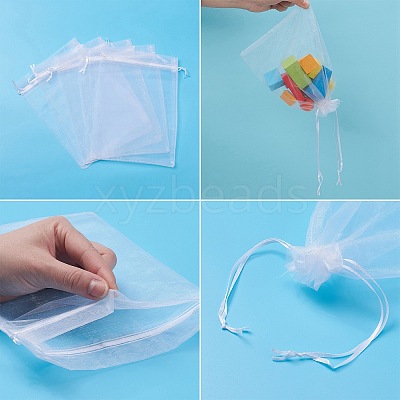 Organza Gift Bags with Drawstring X-OP-R016-17x23cm-04-1