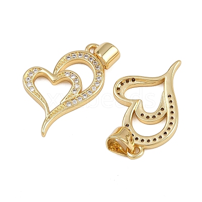 Brass Micro Pave Cubic Zirconia Pendants ZIRC-I367-12G-03-1