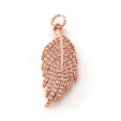 Brass Micro Pave Cubic Zirconia Pendants KK-I672-11-1