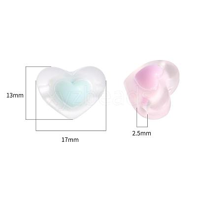 50Pcs 5 Colors Transparent Acrylic Beads TACR-CC0001-02-1