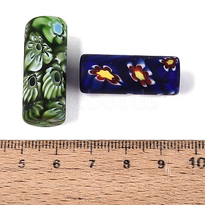 Handmade Millefiori Glass Column Beads LA-N001-02E-01-1