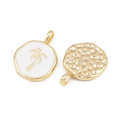 Brass Enamel Pendants X-KK-B157-15G-02-1