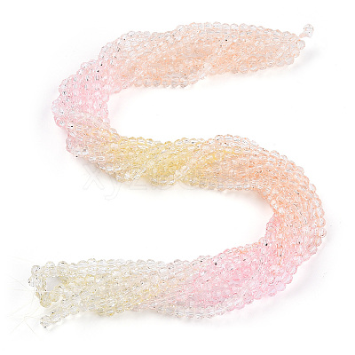 Transparent Glass Beads Strands X-GLAA-E036-07B-1