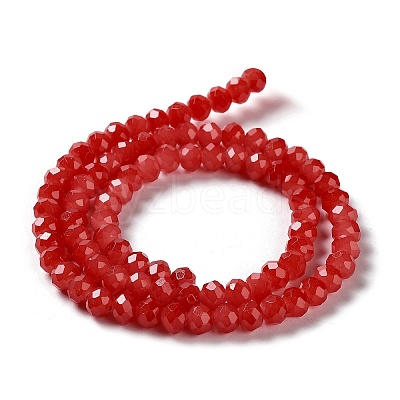 Baking Paint Imitation Jade Glass Bead Strands DGLA-A034-J4MM-A32-1
