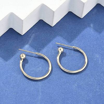 Brass Stud Earrings EJEW-L245-001LG-1