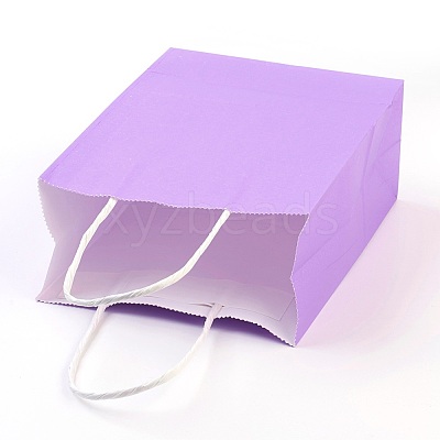 Pure Color Kraft Paper Bags AJEW-G020-D-09-1