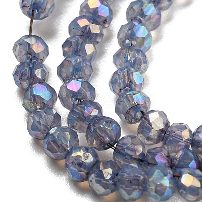 Transparent Baking Paint Glass Beads Strands DGLA-F002-02A-01-1
