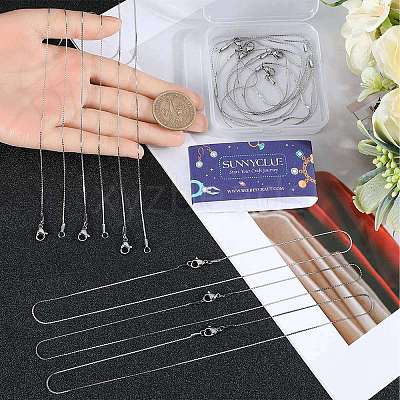 12Pcs 304 Stainless Steel Serpentine Chain Necklaces Set for Men Women NJEW-SC0001-26-1