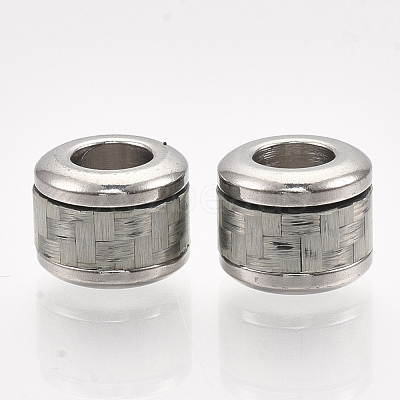 304 Stainless Steel European Beads STAS-S079-99F-P-1