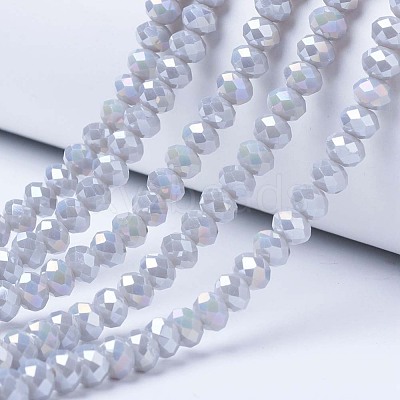 Electroplate Glass Beads Strands EGLA-A034-P10mm-B11-1