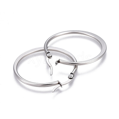 Tarnish Resistant 201 Stainless Steel Hoop Earrings LS-EJEW-A052-27E-1