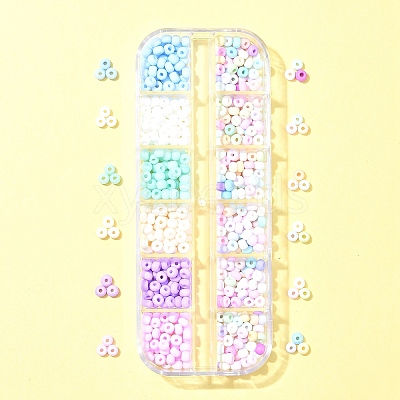 480Pcs 12 Colors 6/0 Glass Seed Beads SEED-FS0001-27-1