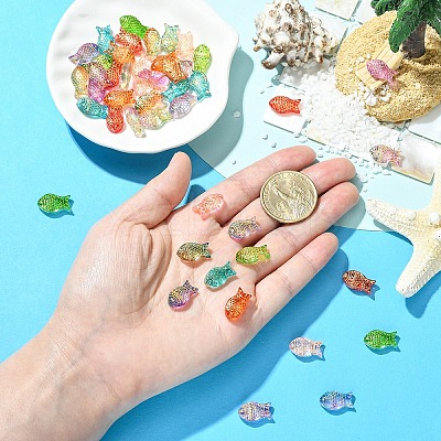 45Pcs 9 Colors Electroplate Transparent Glass Beads EGLA-YW0005-62-1