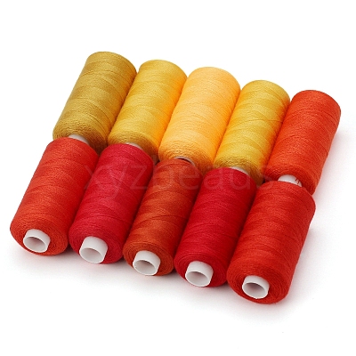 10 Colors Polyester Sewing Thread PW-WG4C286-09-1