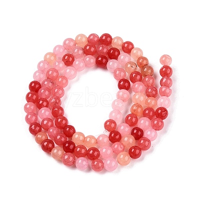 Dyed Natural White Jade Beads Strands G-T140-4mm-A12-1