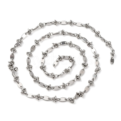 304 Stainless Steel knot with Oval Link Chains CHS-S012-04P-1