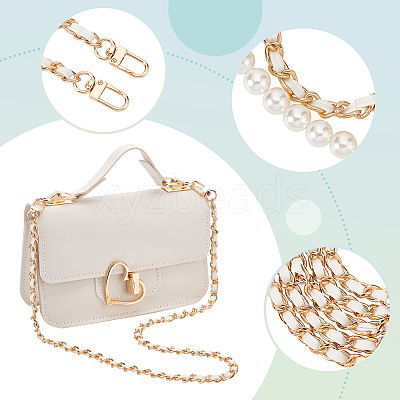 5Pcs 5 Styles Imitation Leather Purse Chains FIND-WR0009-59C-1