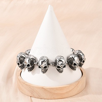 Halloween 304 Stainless Steel Link Chain Bracelets BJEW-D379-20C-AS-1
