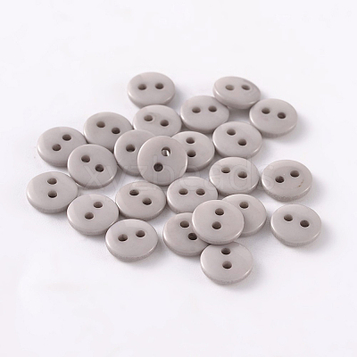 2-Hole Flat Round Resin Sewing Buttons for Costume Design BUTT-E119-24L-05-1